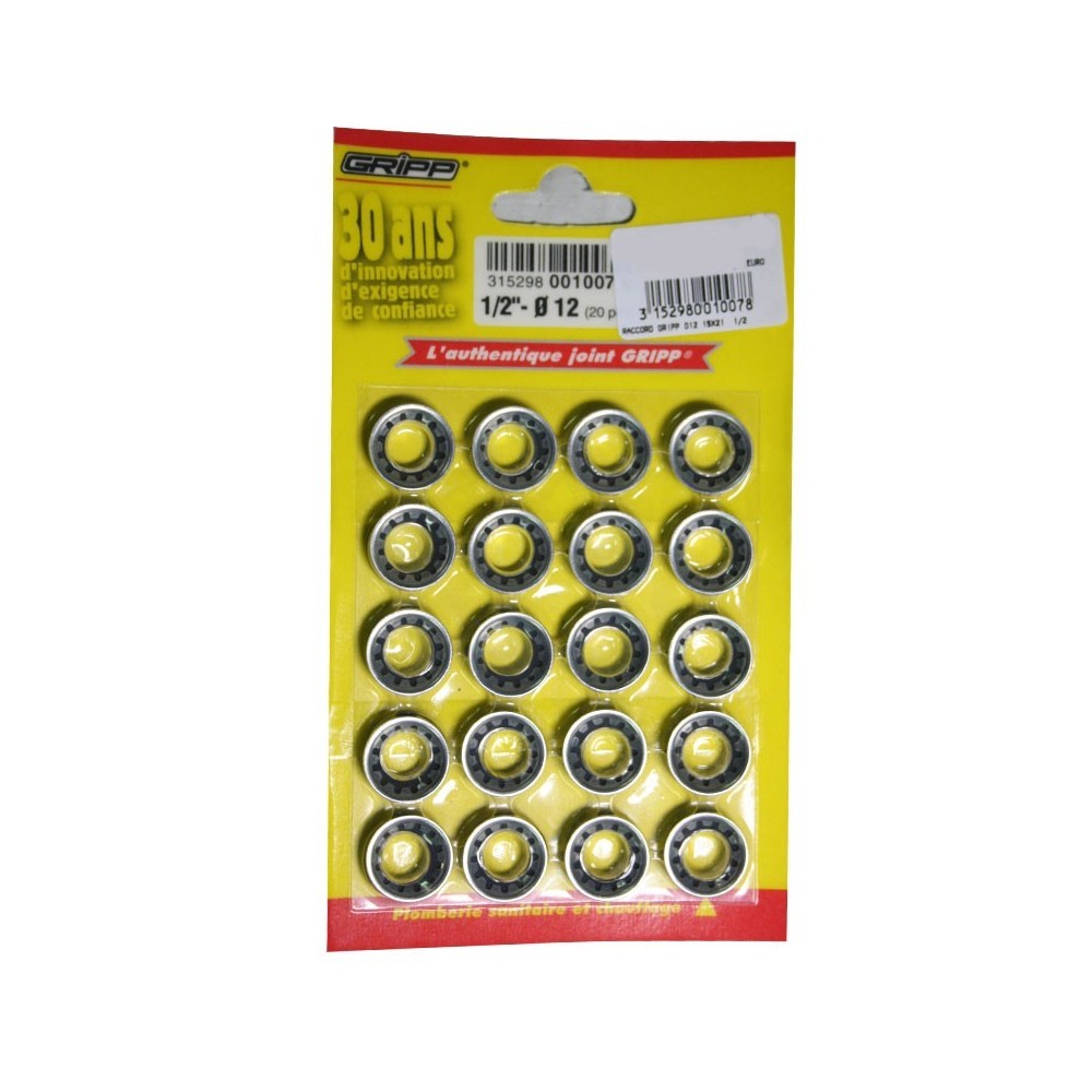 Raccord GRIPP 15x21 1/2p