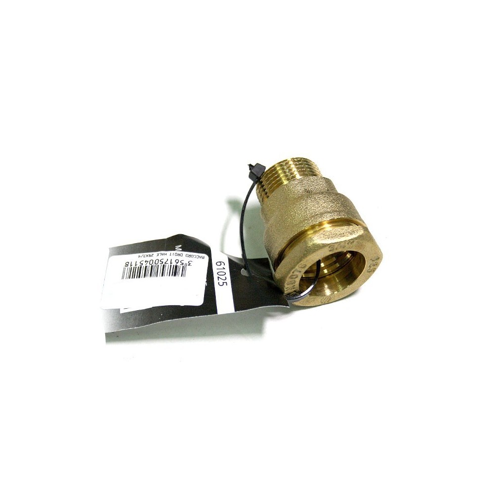 RACCORD DROIT MALE 25X3/4