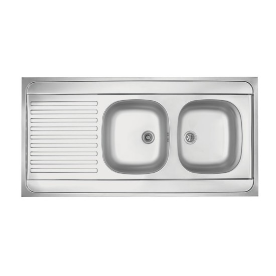 Evier INOX 2 bacs