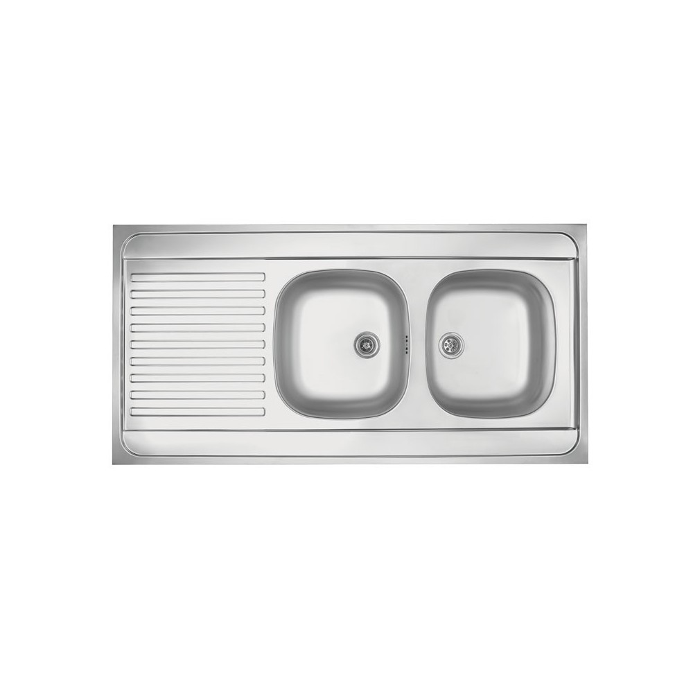Evier INOX 2 bacs