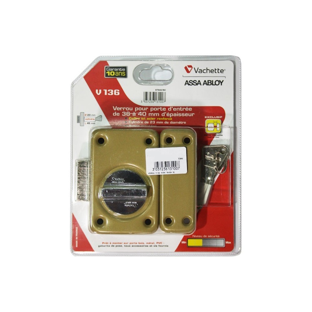 Verrou V136 bouton / cylindre