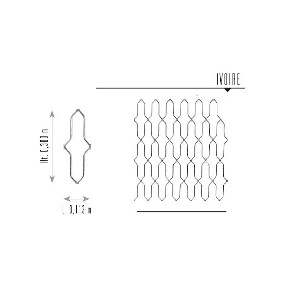 Grille GALVA (forme IVOIRE)
