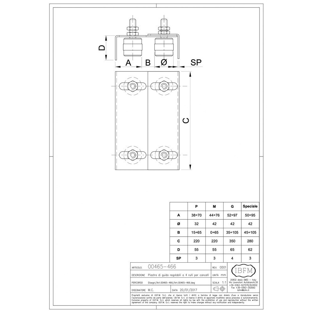 PLAQUE GUIDE PORTAIL COULISSANT 4 RLX