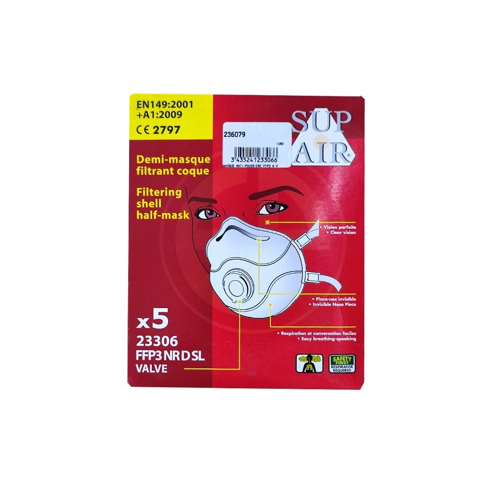 MASQUE ANTI-POUSSIERES FFP3