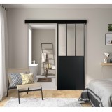 PORTE COULISSANTE EN APPLIQUE ATELIER