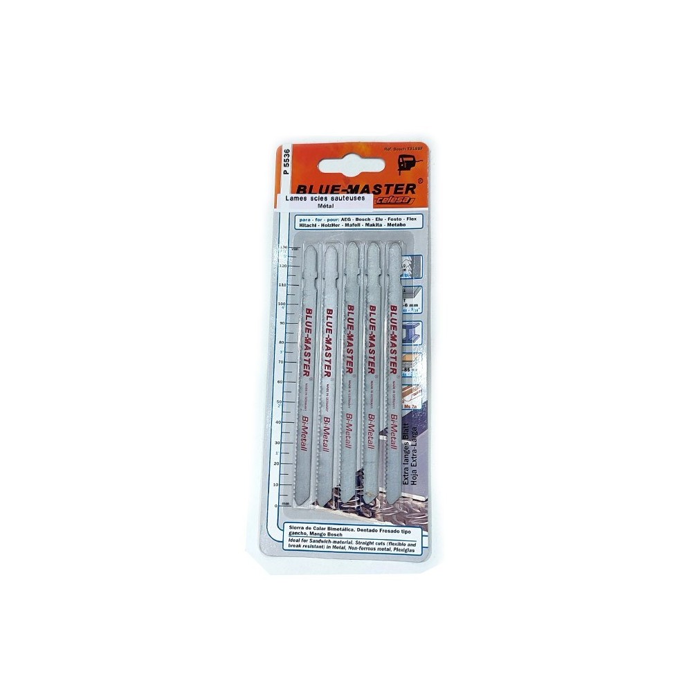 LOT DE 5 LAMES METAL 130MM