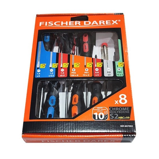 JEU DE 8 TOURNEVIS AVEC TESTEUR