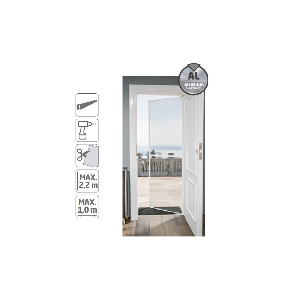 MOUSTIQUAIRE 100X220CM PORTE BATTANTE