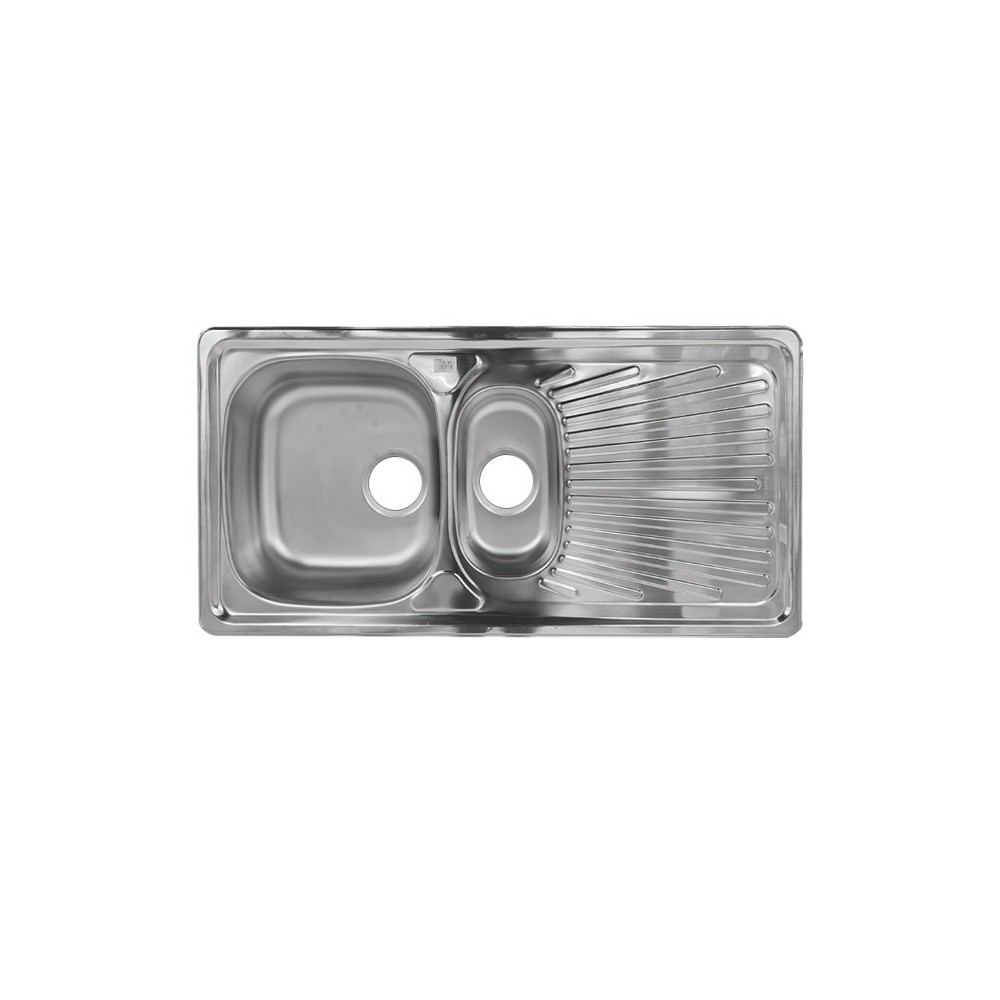 EVIER INOX 1 BAC 1/2
