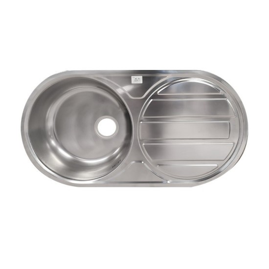 EVIER INOX 1 BAC ROND+EG