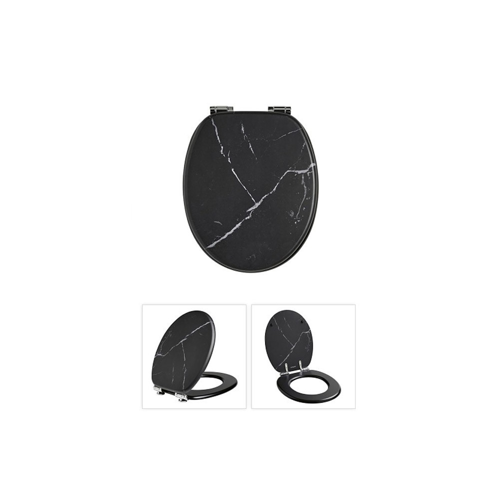 ABATTANT WC WOODY MARBRE NOIR