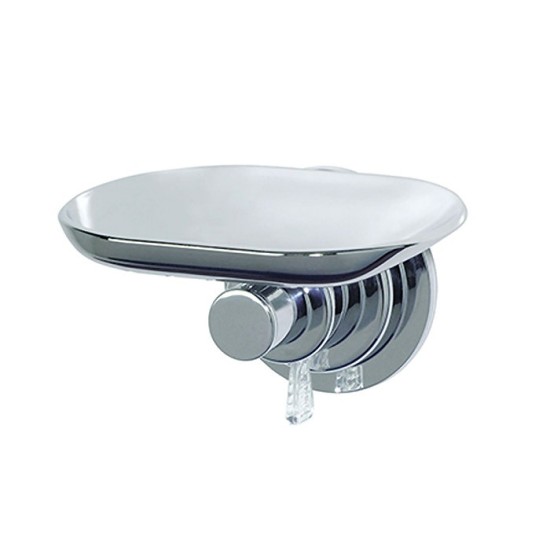 PORTE SAVON A VENTOUSE CHROME