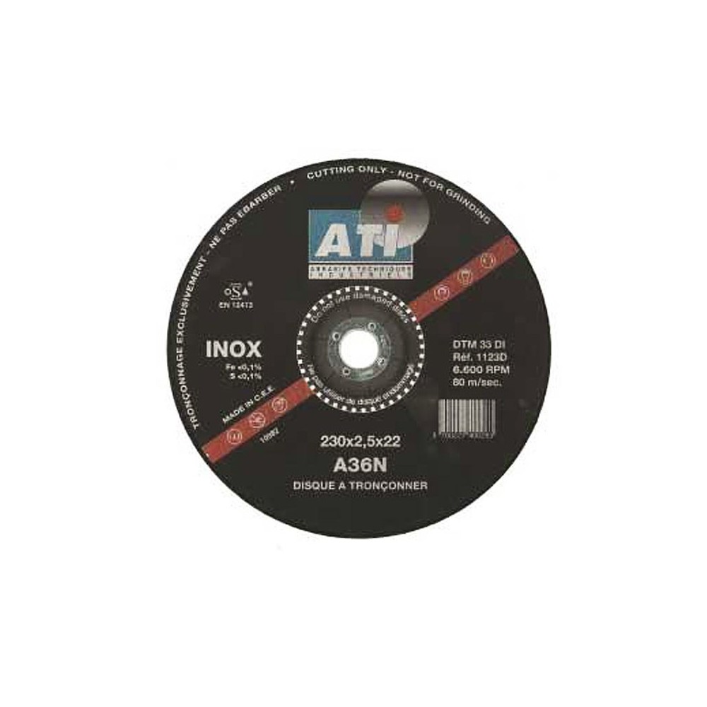 Disque à tronçonner INOX/METAL ATI